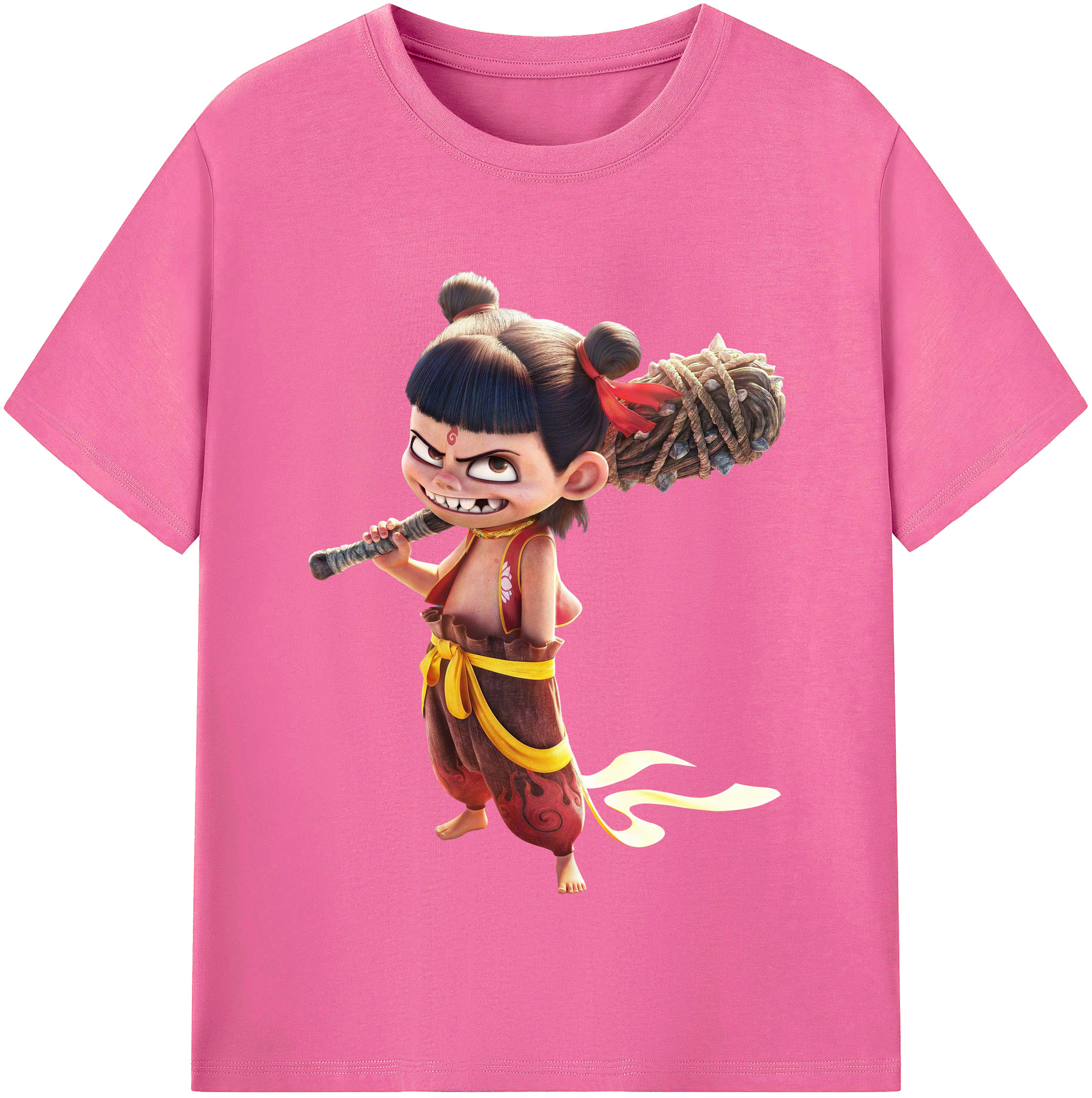 （画像用） Ne Zha 2 ナタ 魔童の大暴れ レディースカジュアルプリントTシャツ（綿100％）